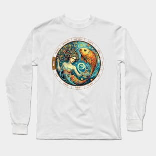 ZODIAC Pisces - Astrological PISCES - PISCES - ZODIAC sign - Van Gogh style - 10 Long Sleeve T-Shirt